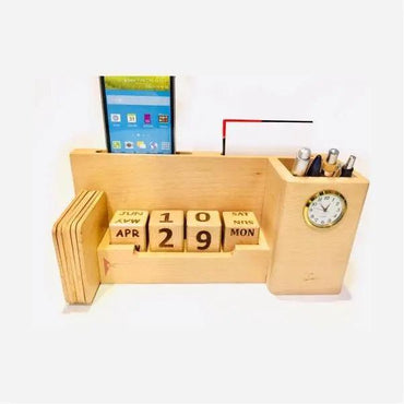 Calendar Set Wooden - Wooden Brown The Stationers